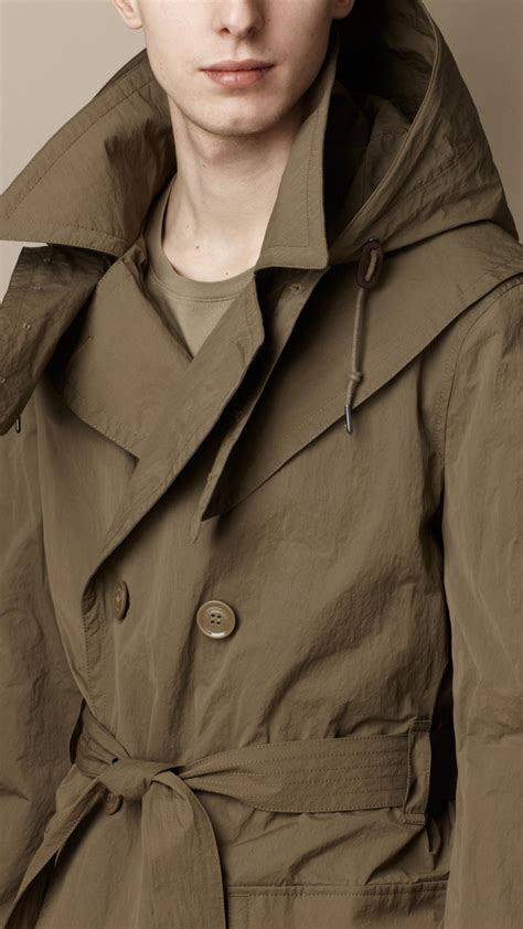 mens burberry trench with hood